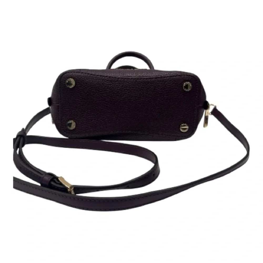 Michael Kors Dark Purple Studded Satchel  Rare XS Aria Studded Satchel Crossbody